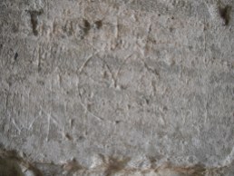 Stonemasons mark at Bradford-On-Avon Tithe Barn
